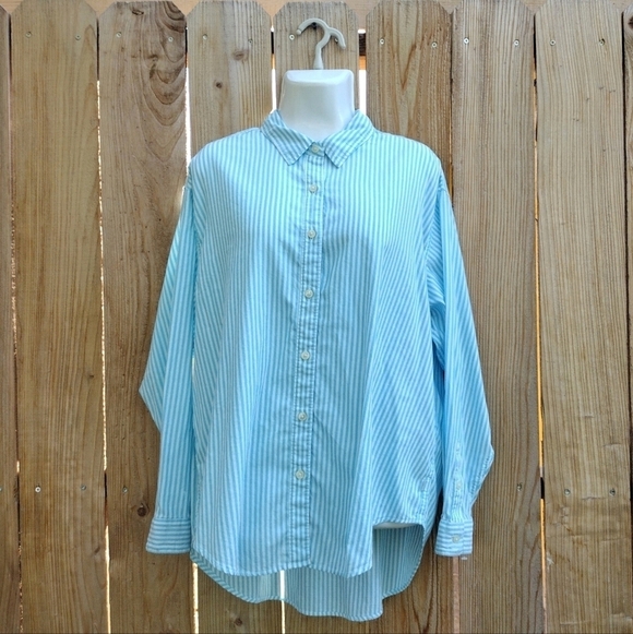 Levi's - Oversized Fit Striped Button Down Shirt - Picture 16 of 16
